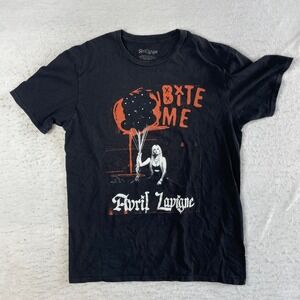 Avril Lavigne T-Shirt Unisex Medium Black Bite Me Canada Tour 2022 Graphic Tee